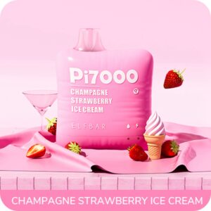 ELF BAR PI7000 Disposable 7000 Puffs Champagne Strawberry Ice Cream 500mAh